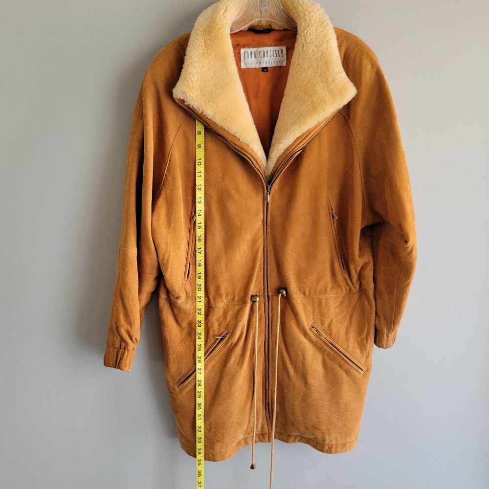 John Carlisle Suede Coat Size S - Picture 3 of 9
